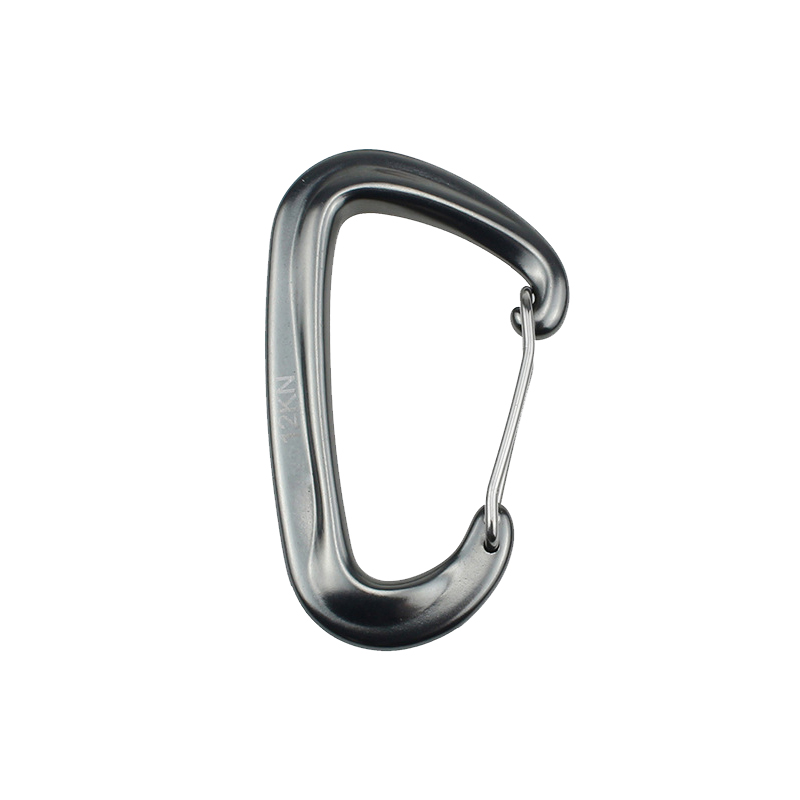 12KN Kleine klimkarabijnhaak D-vorm Bergbeklimmen Gesp Haak Veiligheidsslot Outdoor Camping Wandelen Sleutelhanger