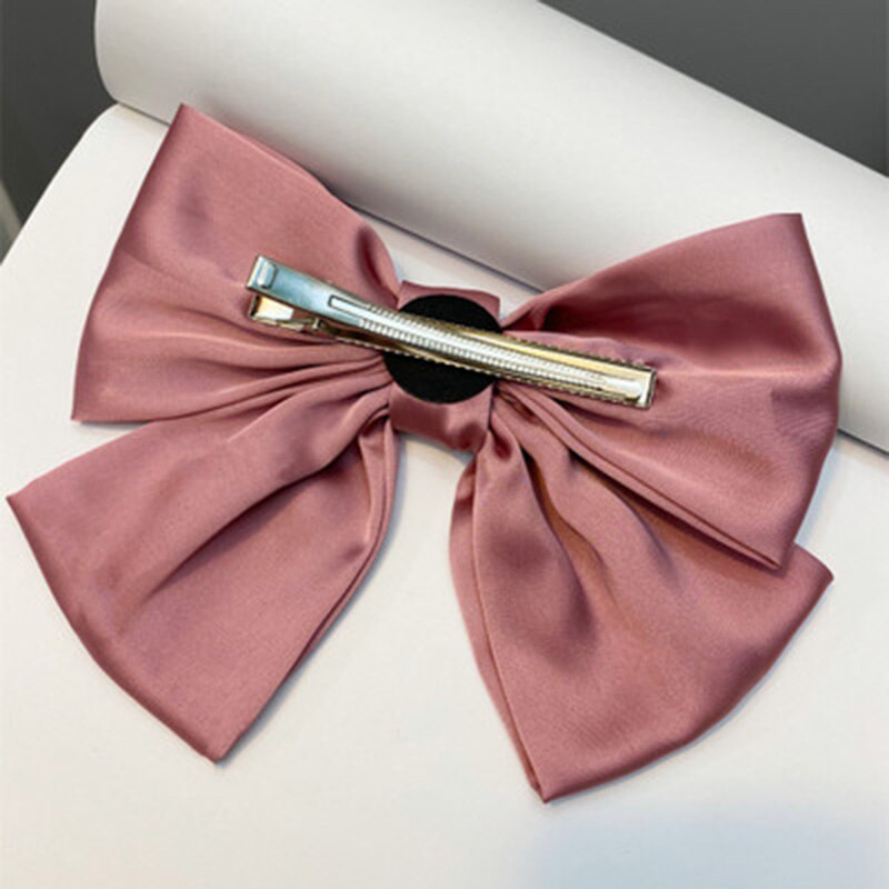 JIOFREE Ribbon Hairgrips Big Large Bow Hairpin For Women Girls Satin Trendy Ladies Hair Clip Cute Hair Accessories: E