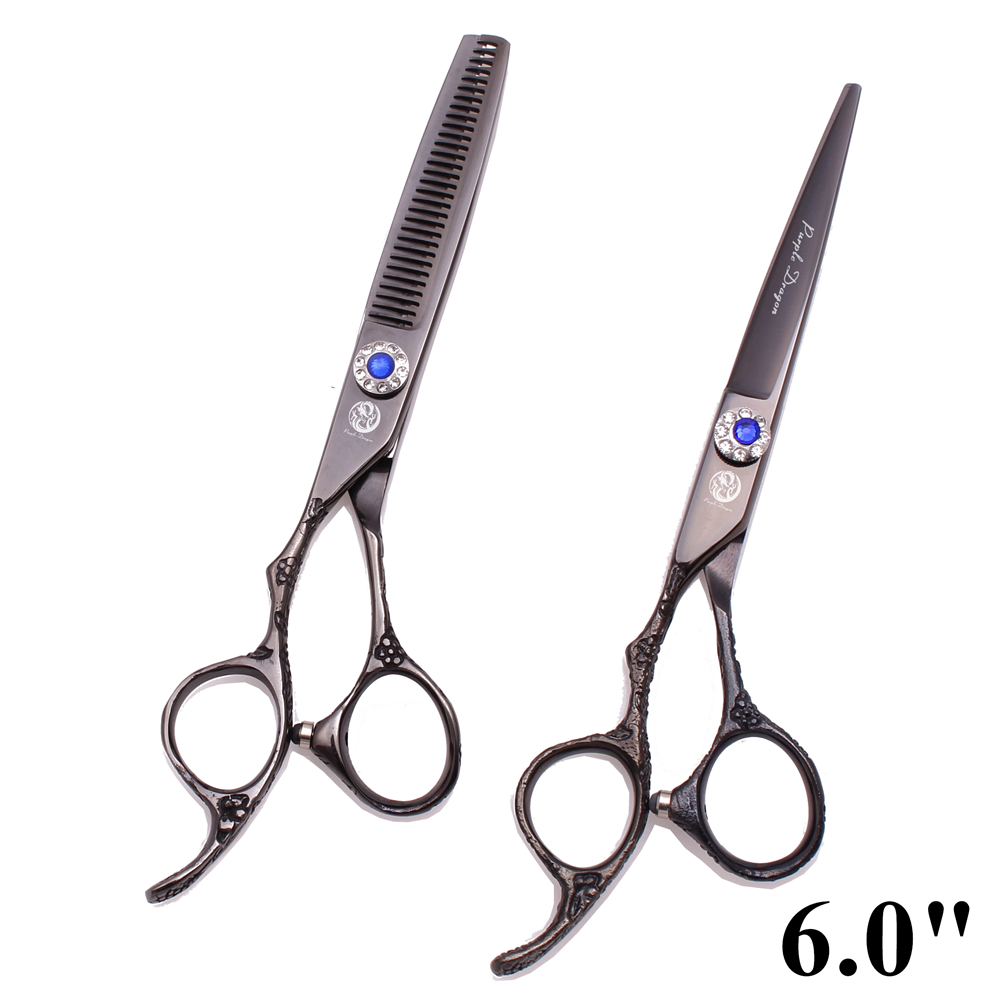 Professionele Kappersschaar Linkerhand Paarse Draak 5.5 "6" Haar Knippen Schaar Dunner Schaar Kapsel Schaar Z8002: Blauw