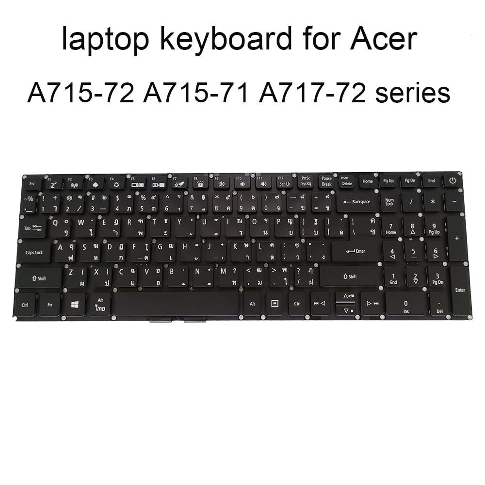 Teclado retroiluminado A715 72G, teclados de repuesto para Acer Aspire 7 A715 71G TI Tailandia negro, portátil LV5P A80BWL original mejor