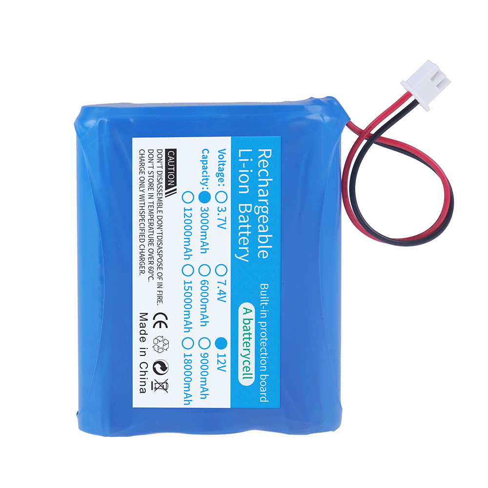 12V 3000mAh 8000/12,6 mAh Lithium-Ionen-Akku 3s 11,1 V V Akku für Monitor-UPS CCTV-Kamera-Akku
