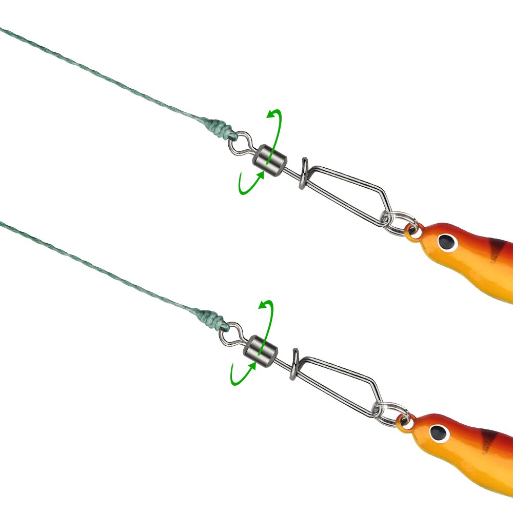 Dndyuju 20 stk fiskeswivels&amp;snapp-kobling tønnesvivler rullende t-form snapp fiskeutstyr fiskeswivel pesc tilbehør