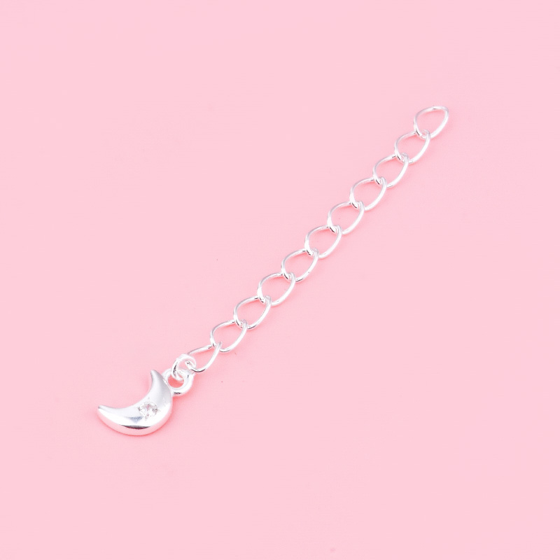 Schwanz kette s925 Sterling Silber Verlängerung kette Hand gefertigtes Material DIY Armbinde Halskette Verlängerung kette Zubehör: Orange
