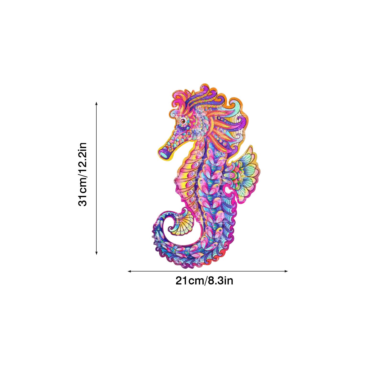Unregelmäßig Geformte Schmetterlinge Dichtungen Pferde Seahorses Holz Puzzles Für Erwachsene Und Kinder Einzigartige Form Jigsaw Stück: B
