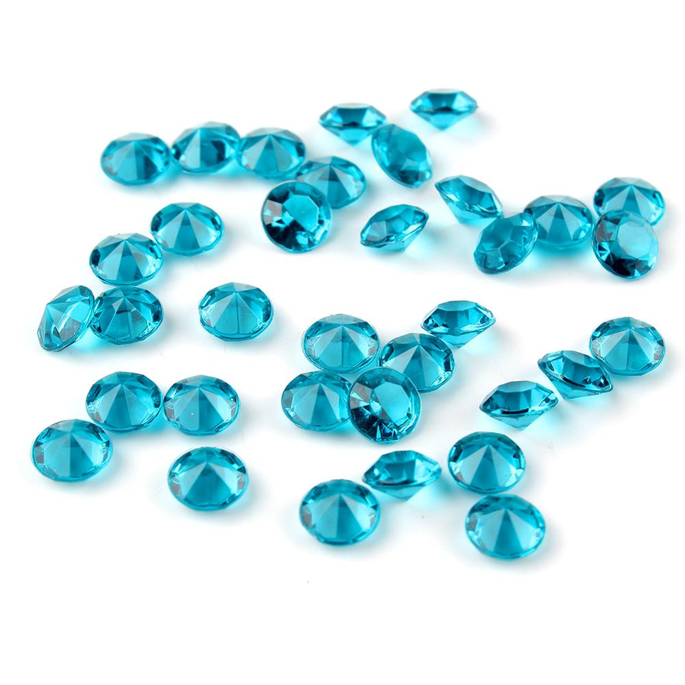 OurWarm 1000PCS 4.5mm Crafts Diamond Confetti Table Scatters Crystals Centerpiece Festive Party Supplies Wedding Decoration: teal blue
