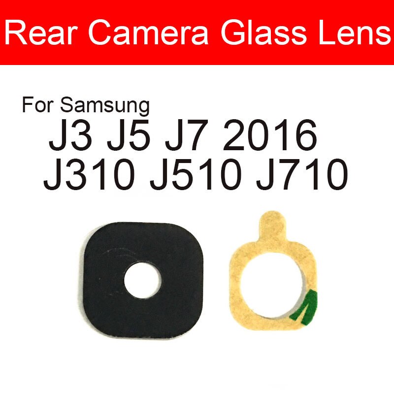 Cámara trasera de cristal para Samsung Galaxy J1 J2 J3 J5 J7 Pro , , , J337 J310 J330 J510 J530 J710 J730 + adhesivo: J3 J5 J7 2016 J310
