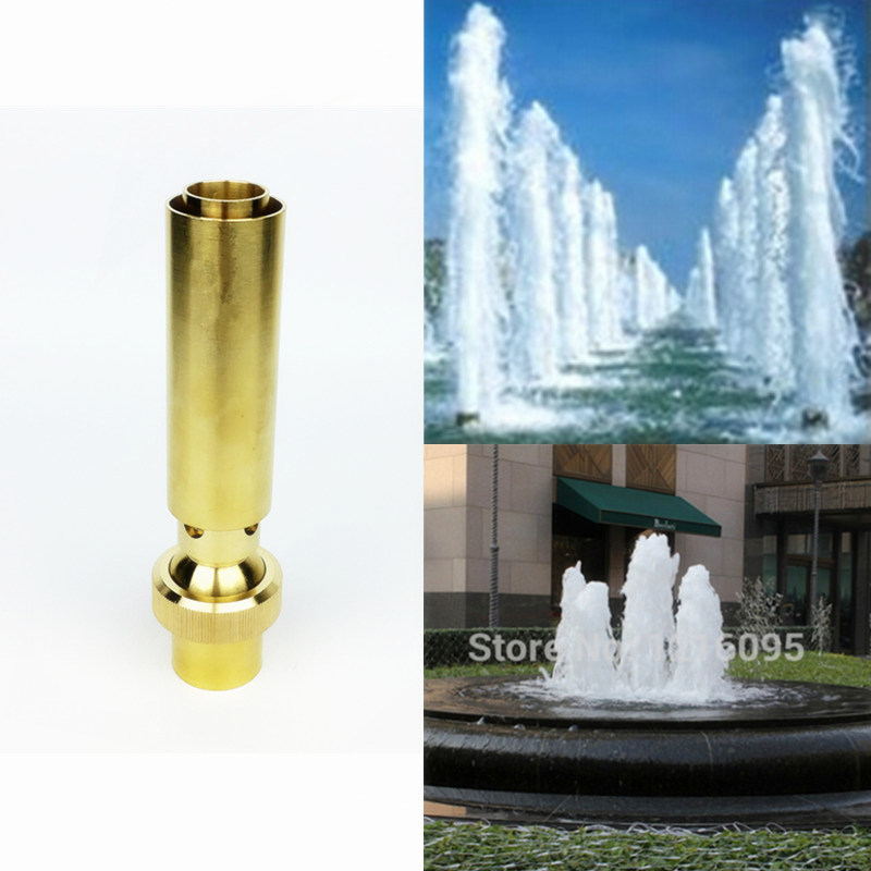 Boquilla fuente de chorro de latón para estanque de jardín, boquilla fuente de chorro de 3/4 "1" 1,5 "mezclada con aire