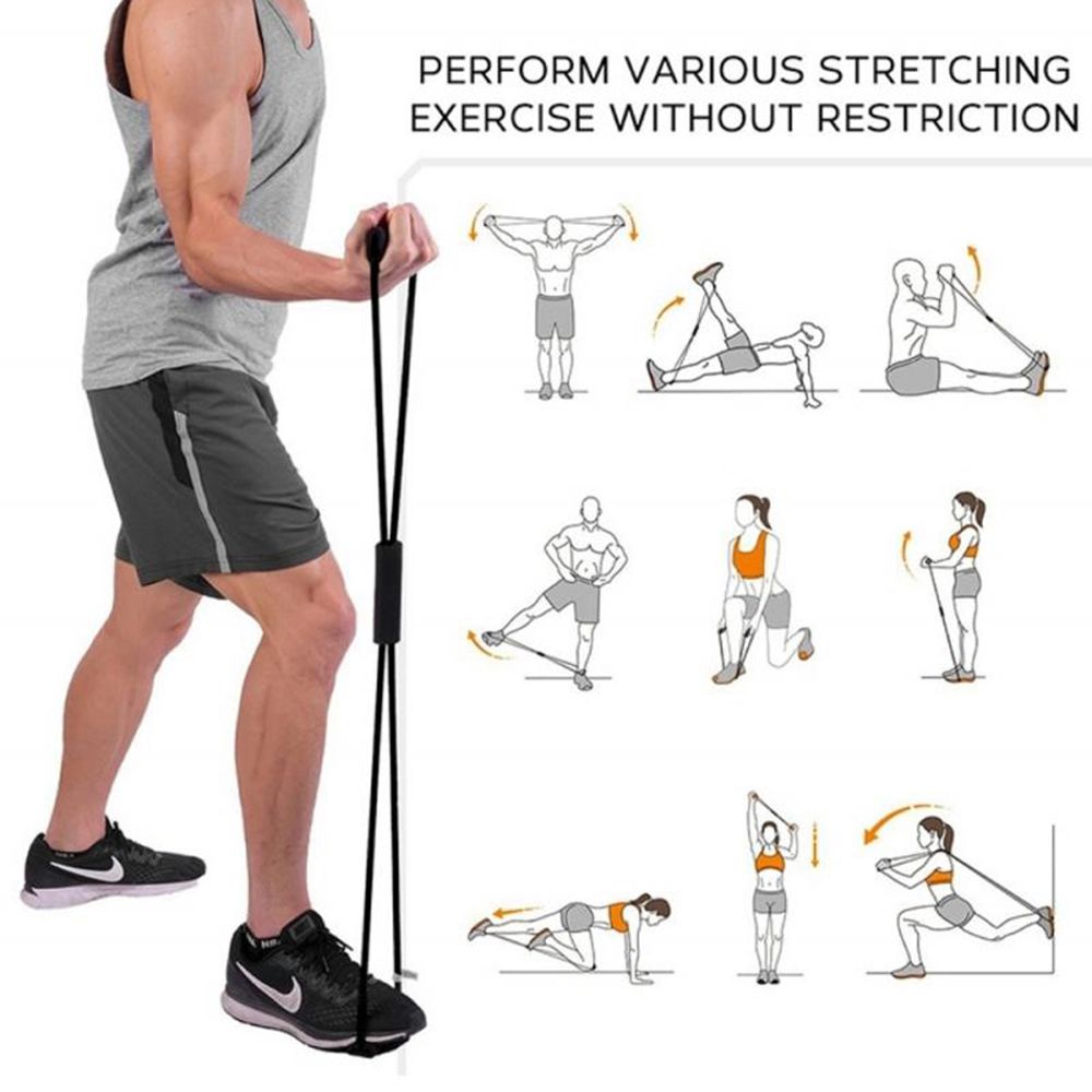 Bodybuilding Fitness Fitness Workout Fitnessapparatuur 8 Woord Borstexpander Yogaband Weerstandsbanden Armkracht Trekkoord