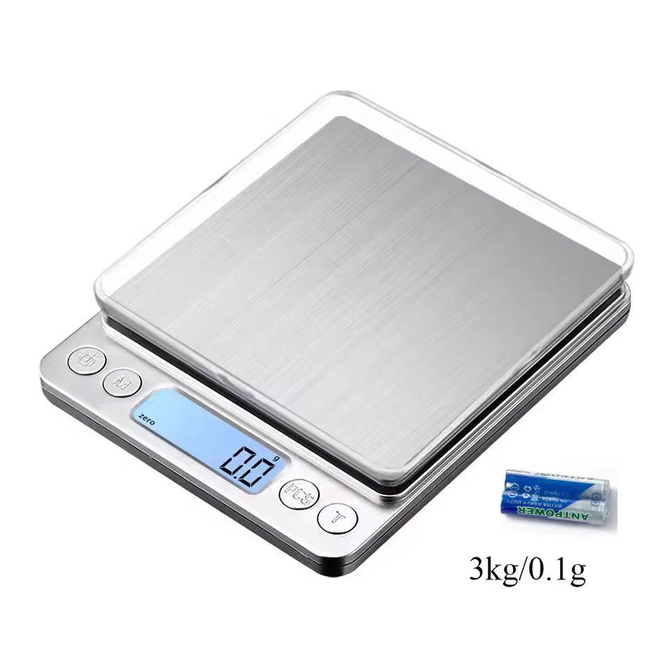 Digitale Küchenwaage, 3000 g/O.1 g, kleine Schmuckwaage, Lebensmittelwaage, digitales Gewicht, Gramm und Oz, digitale Grammwaage mit LCD/Tara