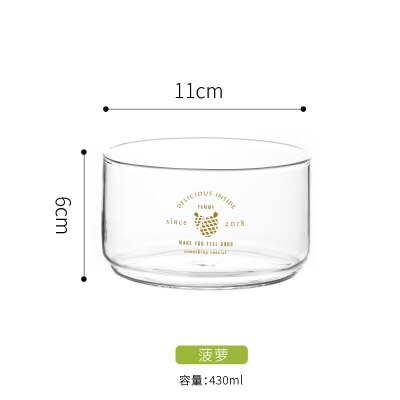 Nordic Heat-Resistant Glass Storage Jars with Cover Flamingo Candy Ice Cream Storage Bottles Kitchen DIY Salad Transparent Bowl: 10