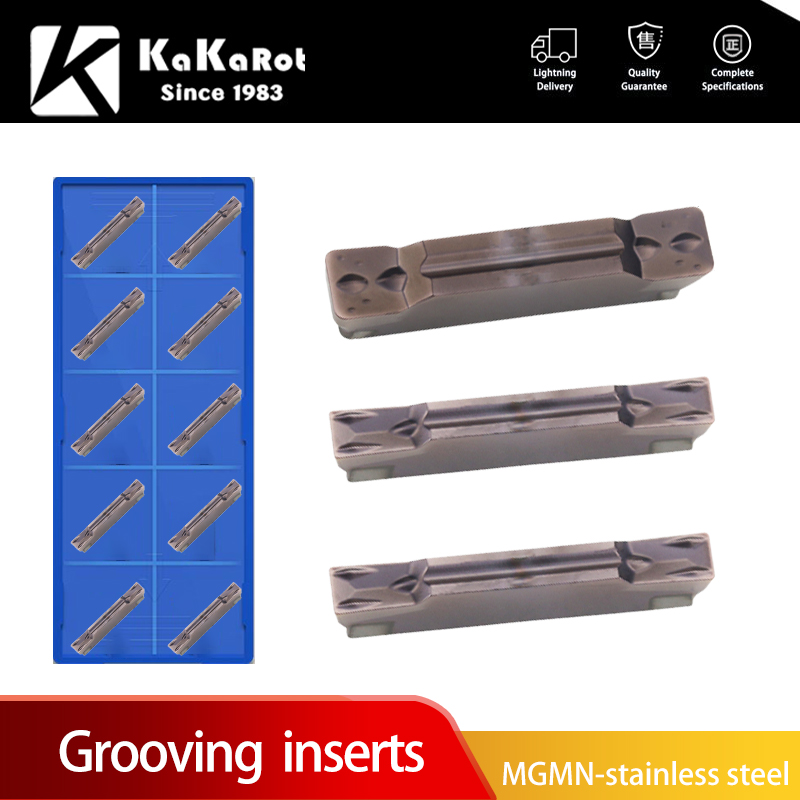KaKarot Inserti in metallo duro zoppo per scanalatura MGMN150 MGMN 200 G MGMN250 MGMN300 M MGMN400 MGMN500 AP15TF Taglierina per tornio MGEHR MGEHL