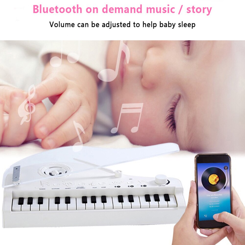 Mini Piano de música HD para llamadas de voz, teclado de luz de inducción con carga USB, juguete para niños, Juguetes Educativos de aprendizaje para niños