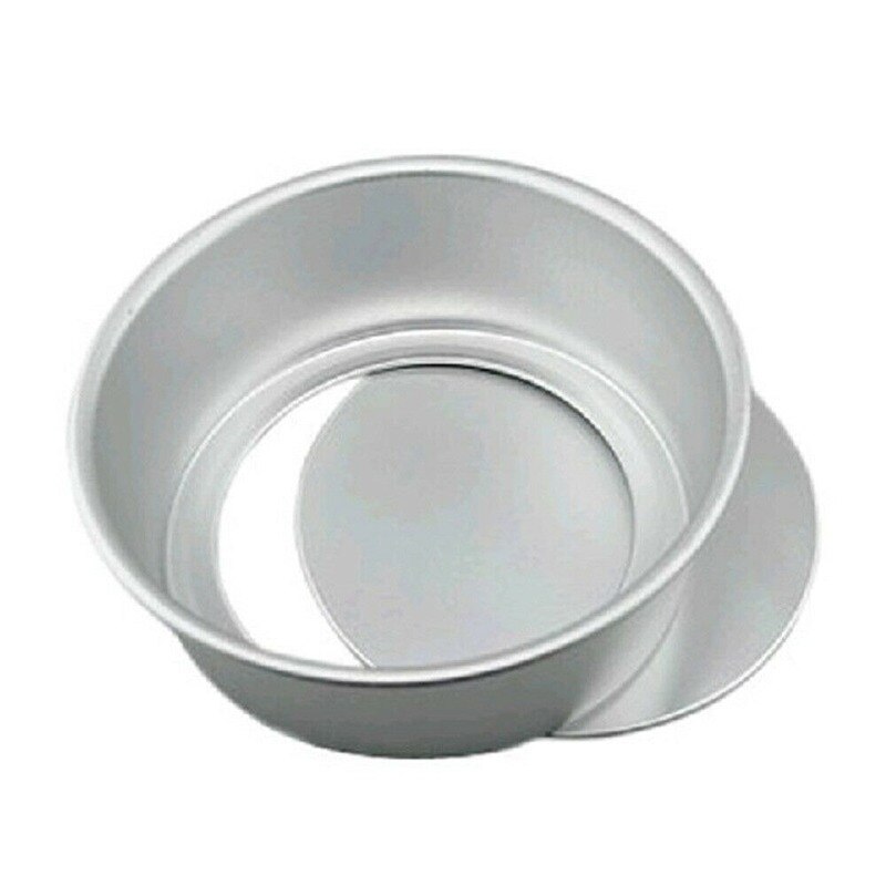 22cm Silver Baking Cake Pan 8Inch Non Stick Form Round Cake Baking Bake Tin Tray Pan Cake Molds Bakeware Aluminium Alloy