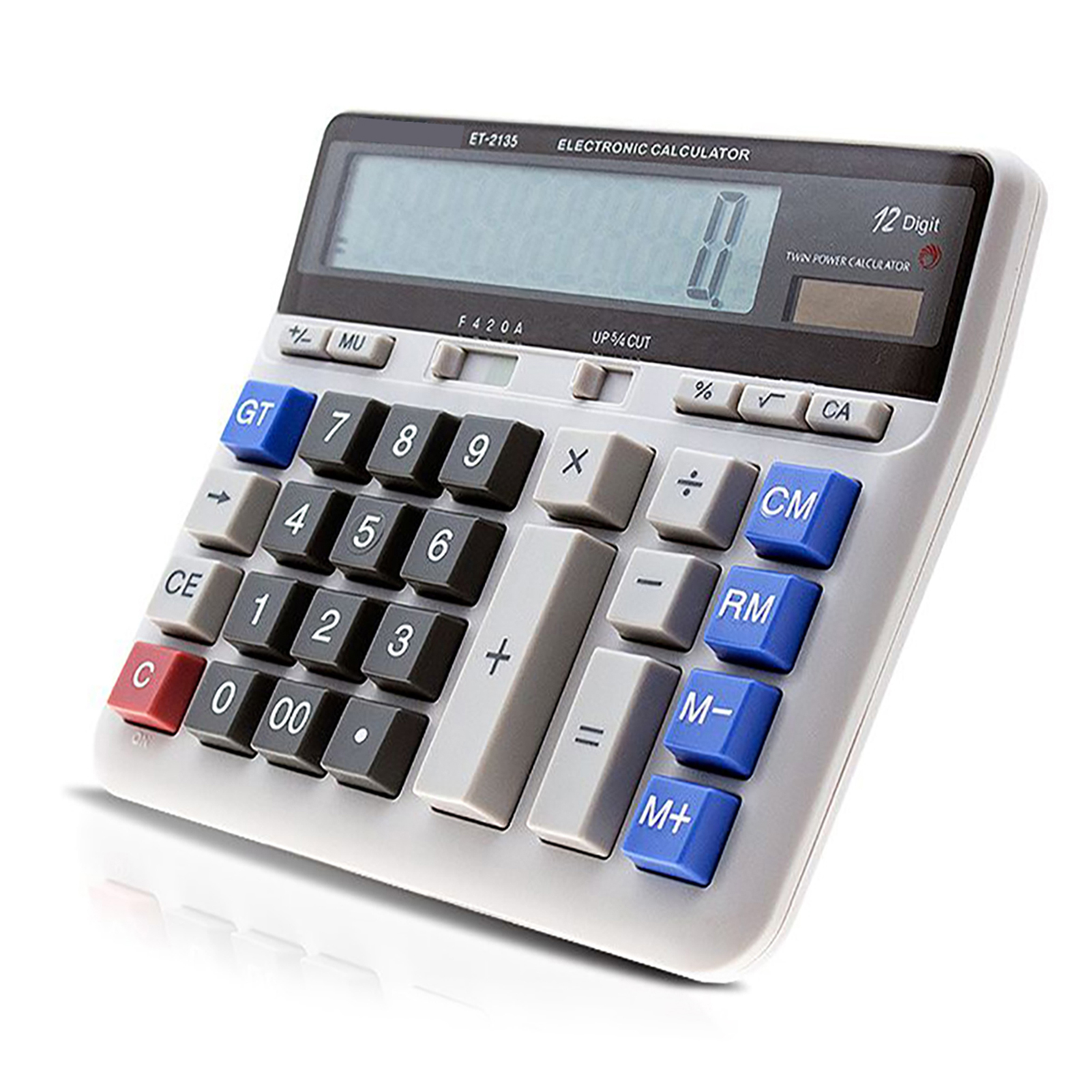 Large Computer Electronic Calculator Counter Solar &amp; Battery Power 12 Digit Display Multi-functional Big Button fo Calculating