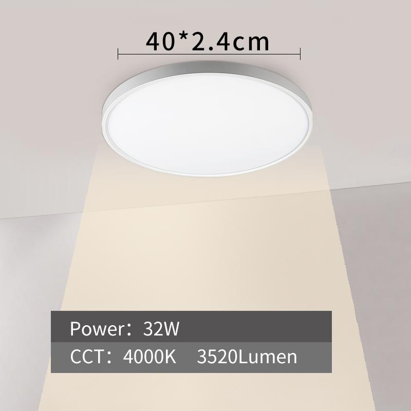 Moderne ledet taklampe 12w 18w 24w 32w 220v 5000k kjøkken soverom dårlig lamper ultratynn taklampe: 32w-4000k