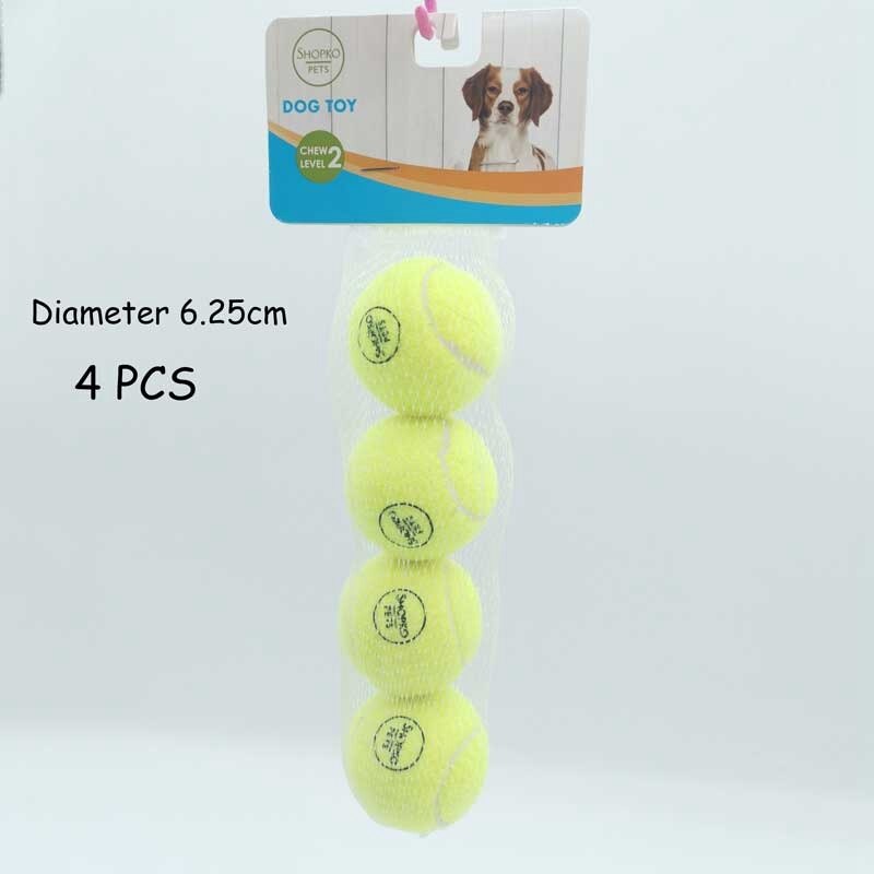 Automaattinen tennispallon kantoraketti kumipallo koira tennispallot vaihtoharjoittaja kantoraketti heittäjä chucker pomppiurheilu: 6.25cm 4 kpl