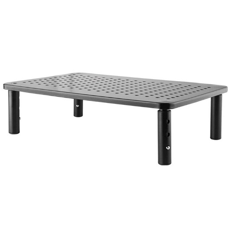 3 Height Adjustable With Mesh Platform Iron Plate Monitor Stand Riser Portable Heat Dissipation Bracket