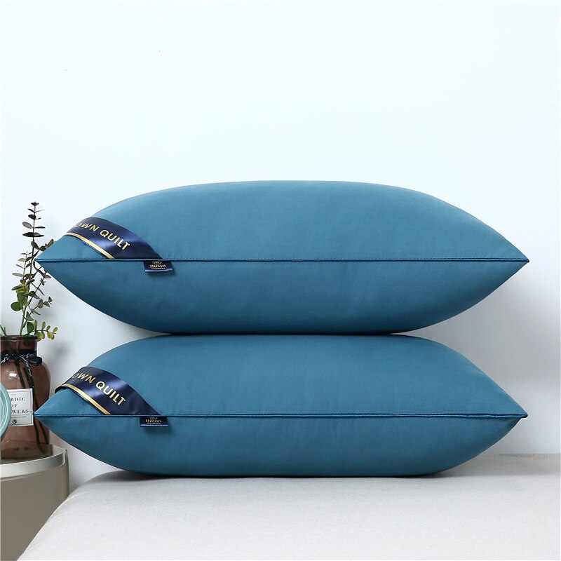 Hotel Collectie Bed Kussens Slaapkamer Beddengoed Down Mid-Hoge Kussen Kern Voor Slapen Zachte Pluizige En Ondersteunende Machine Wassen: Blauw / Low pillow 1pc