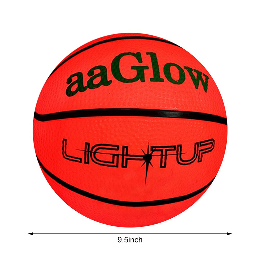 Light Up LED Basketball Rubber Ball High Brightness Glowing Rubber Basketball Wear-Resistant Glowing Basketball Night Sports