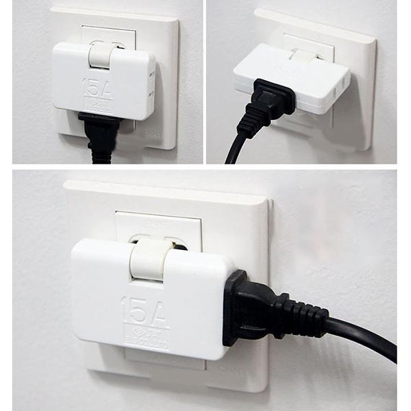 Us standard 2 stk roterbar stikkontakt adapter 1- i -3 180 grader utvidet multi-plugg mini slim trådløs stikkontakt adapter lys