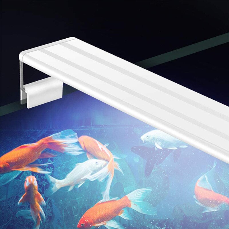 Lámpara para acuario LED para pecera, campana, luz Led para acuario, iluminación con soportes extensibles para pecera de 20-80CM