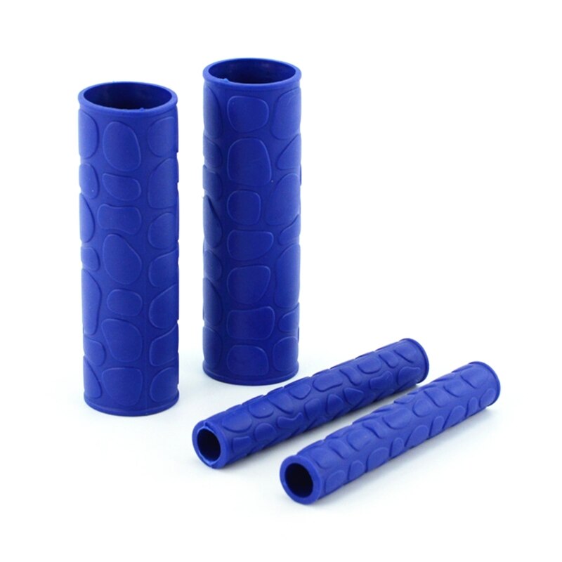 2 Pairs Silikon Hülse Bremshebel Schutz Abdeckung für Rennrad Weiche Gummi BarHandle Abdeckung Motorrad Griffe: Blue
