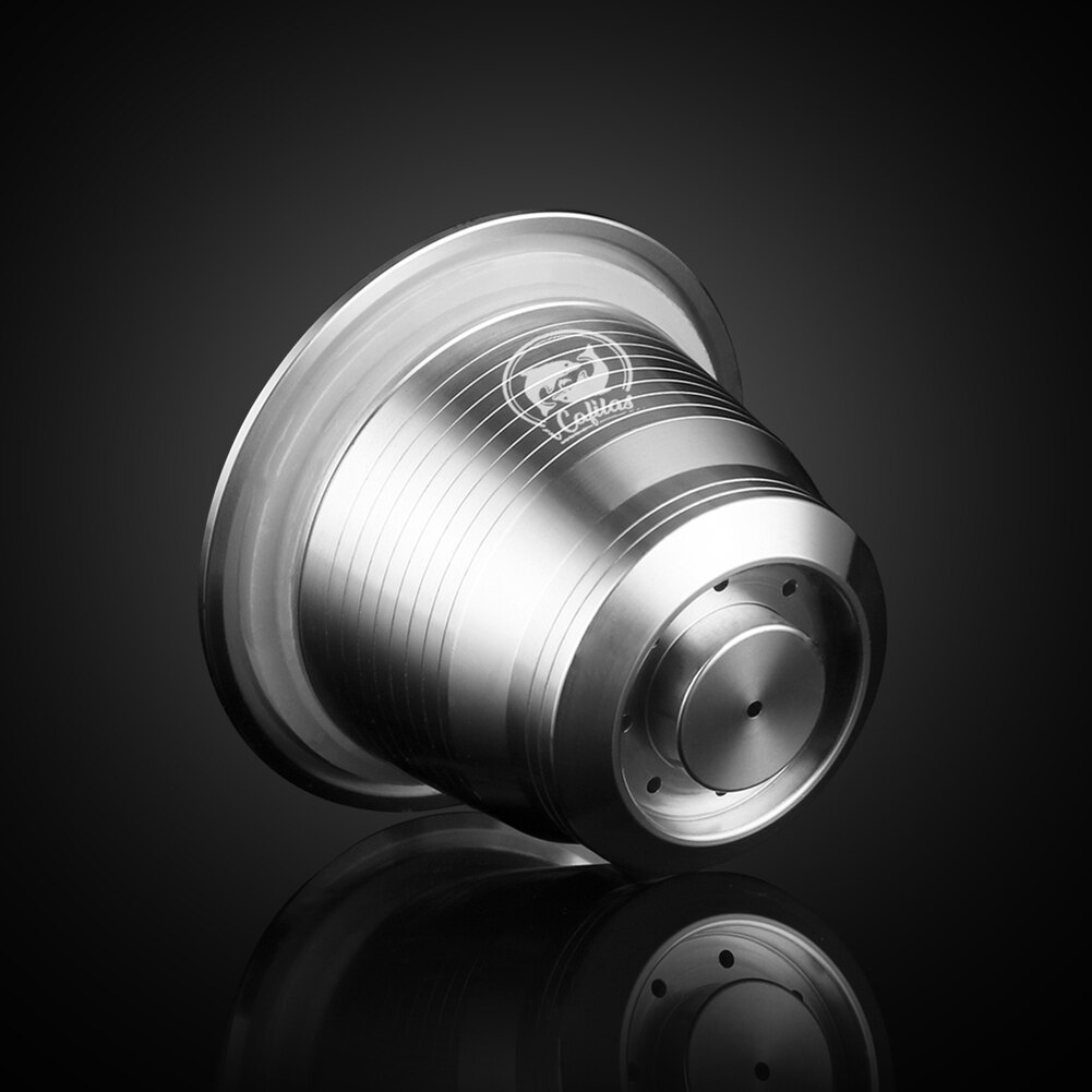 Nespresso Reusable Capsule with Press coffee Metal Tamper Refillable Inoxidable Coffee Pod Filters Stainless Steel