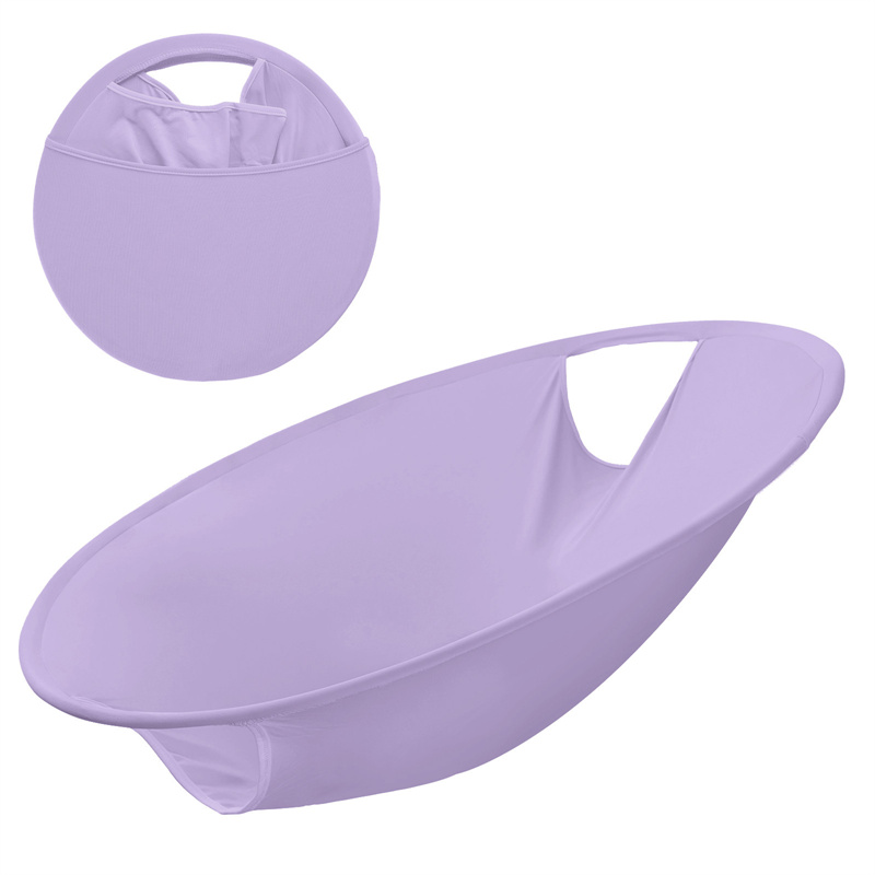 Skittentøyskurv sammenleggbar bærbar pop-opp skittentøyskurv kurv med håndtak kleskurv til skittentøy, vask og tørketrommel: Lilla