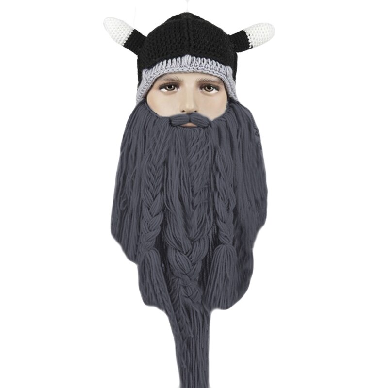 Vinter varm og vindtett viking skjegg lue lue