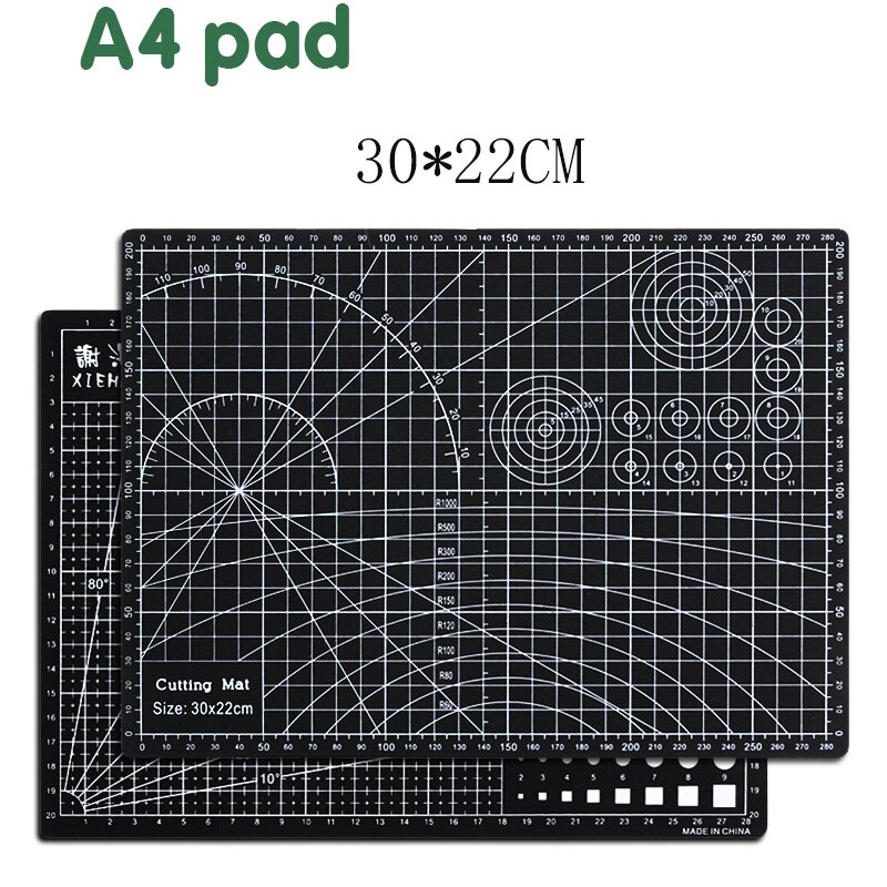A4 Cutting Board Pad Patchwork Pad 30 * 22cm Cutting Pad Patchwork Tool Manual Diy Tool Double-sided Automatic Repair Carving: black