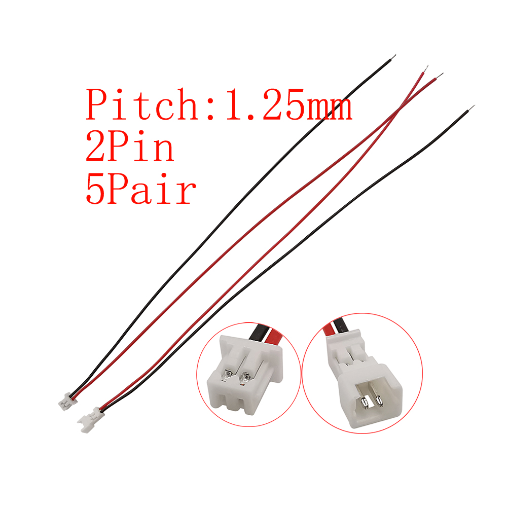 10Pcs Mini Micro JST 1.25mm Pitch Male / Female Connector 2/3/4/5/6 Pin Plug With Terminal Wires Cables Socket 150MM 28AWG
