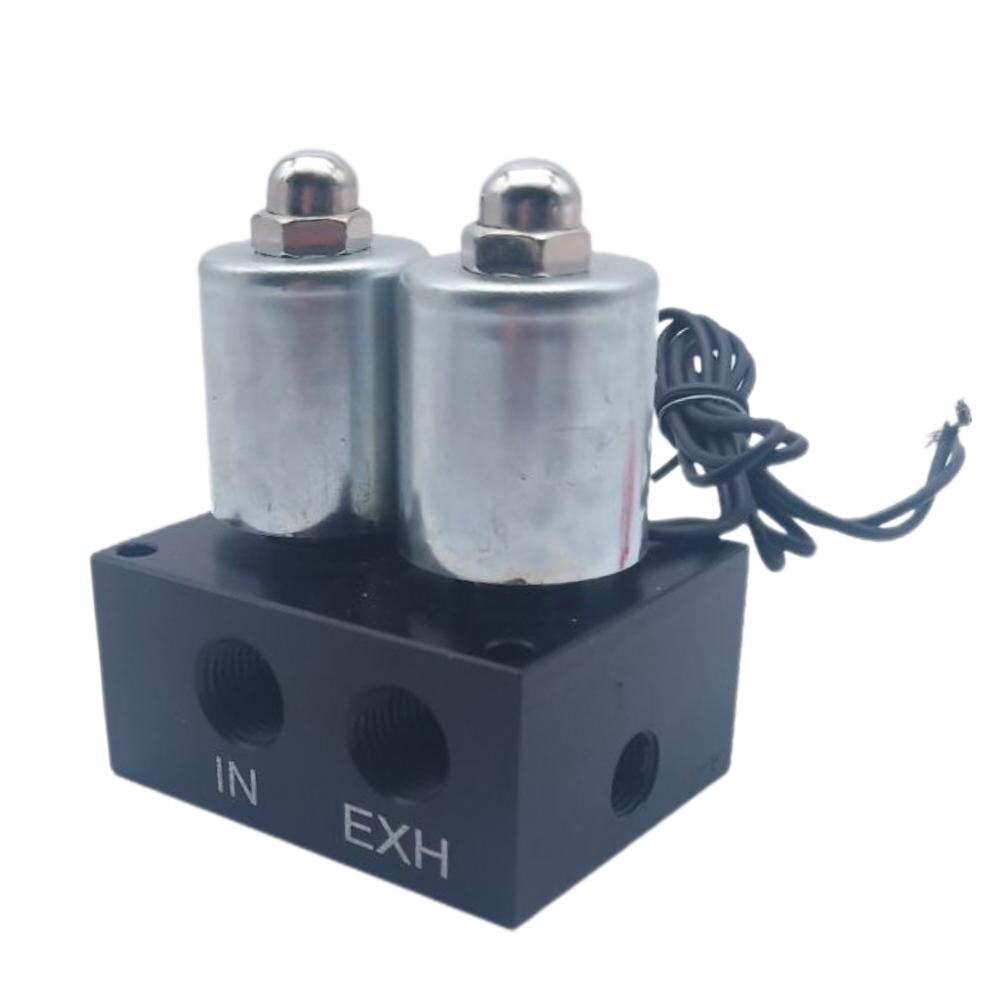 Zawór elektromagnetyczny 12v powietrze jeździć zawieszenie kolektora pneumatyczne amortyzator podwójne