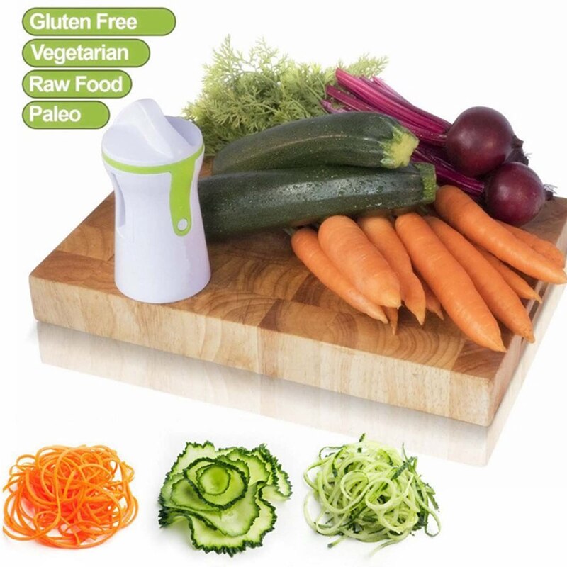 Wonderlife Portable Spiralizer Vegetable Slicer Handheld Spiralizer Peeler Stainless Steel Spiral Slicer for Potatoes