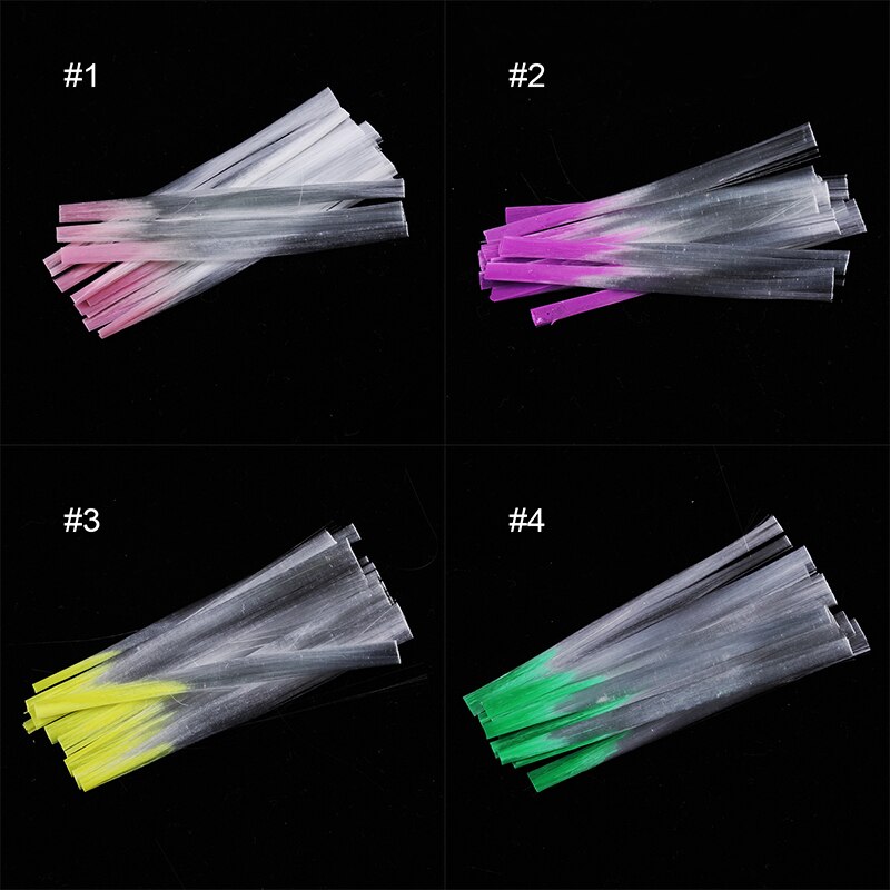 Nagel glasfiber röd gul grön blandade färger snabbförlängning nail art diy-verktyg akrylnaglar form