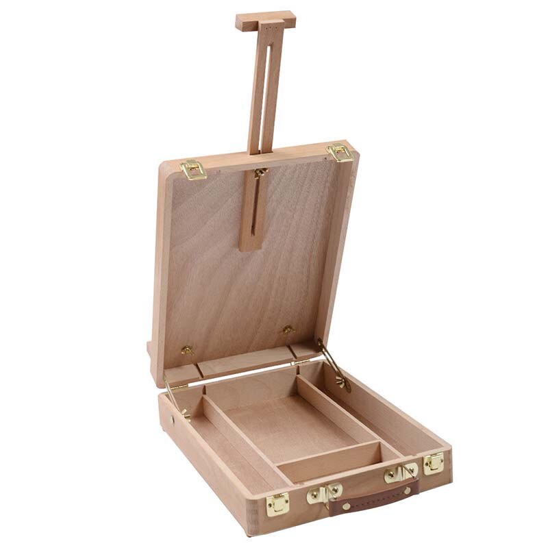 Easel Artist Craft with Integrated Wooden Box Art Drawing Painting Table Box