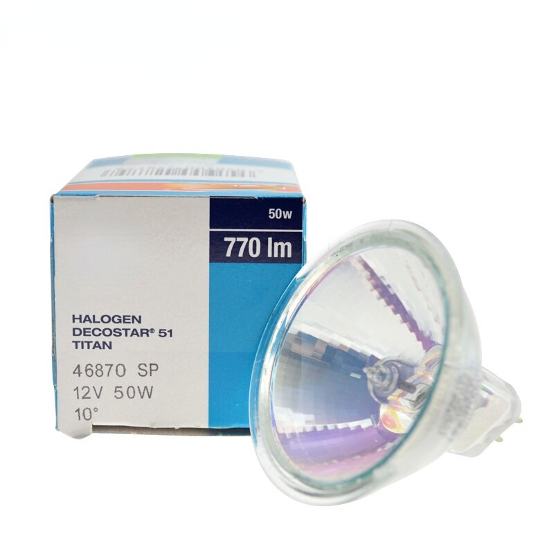Bombilla halógena de cuarzo, foco de pista, cenador, lámpara, 44870FL 46870SP 12V50W MR16: 46870SP 12V50W