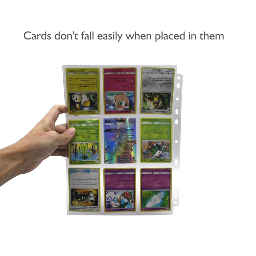 Wallets Album Pages Collection 45 Pockets Trading Gaming Card Sleeves Storage 11-Ring Binder Cards Photo Album