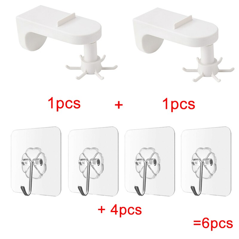 Køkkenarrangør og opbevaring opvaskeafløb bestikvask arrangør køkkenstativ organisation køkkentilbehør opbevaringsstativ 360: Rektangel-hvid -2 stk