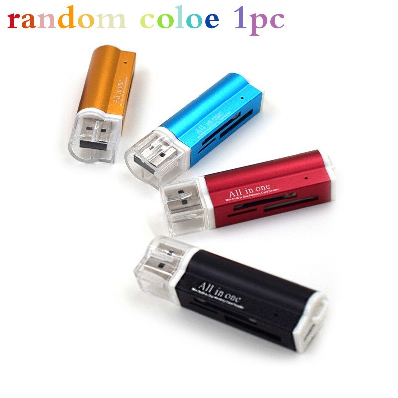 4 In 1 Micro USB 2,0 Memory Card Reader Usb Adapter Für Micro SD Karte TF M2 MMC MS PRO DUO Multi-funktion Kartenleser TXTB1: random color