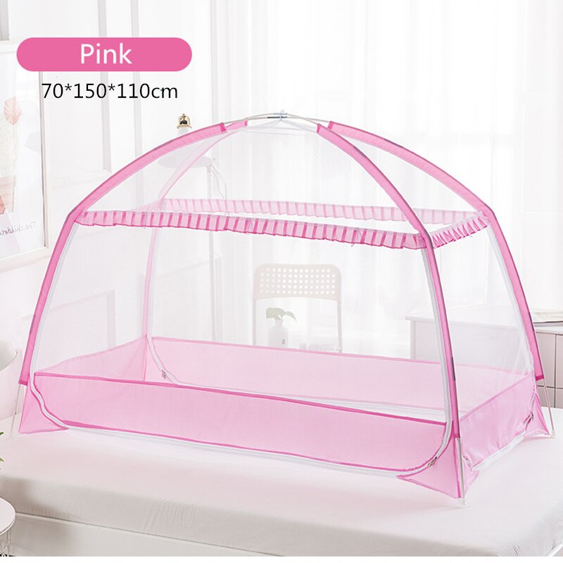 Mosquitera para niños, cunas bonitas, Red de Cama, Yurts mongulares, soportes inferiores para tienda, dosel Infantil, decoración para habitación de bebé: Pink 70x150cm