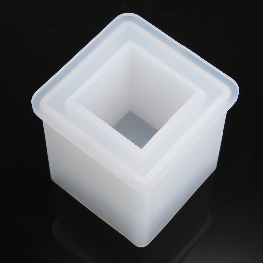 Handmade Round/Square Silicone Mold Cylinder Cuboid Epoxy Resin Container Mould DIY Pen Holder Mold Storage For Decoration