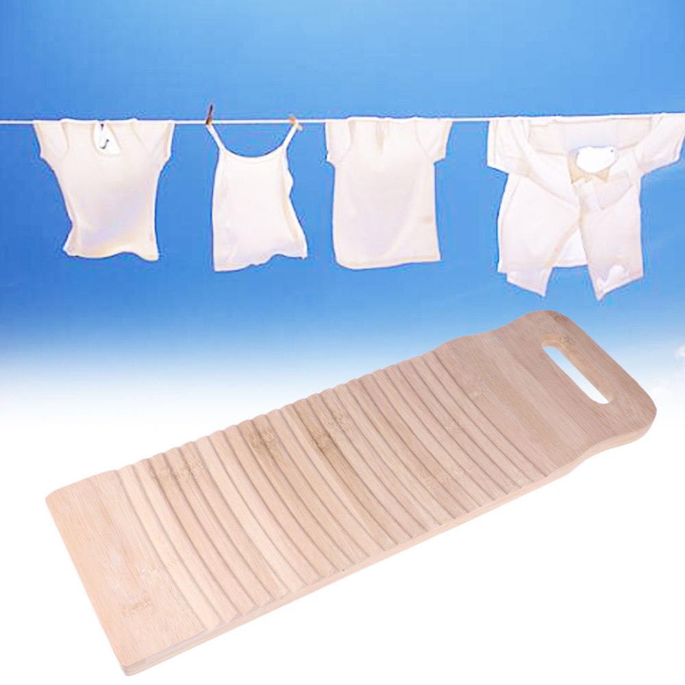 Wooden Washboard Old-fashioned Laundry Washboard Antislip Shirts Cleaning Washboard