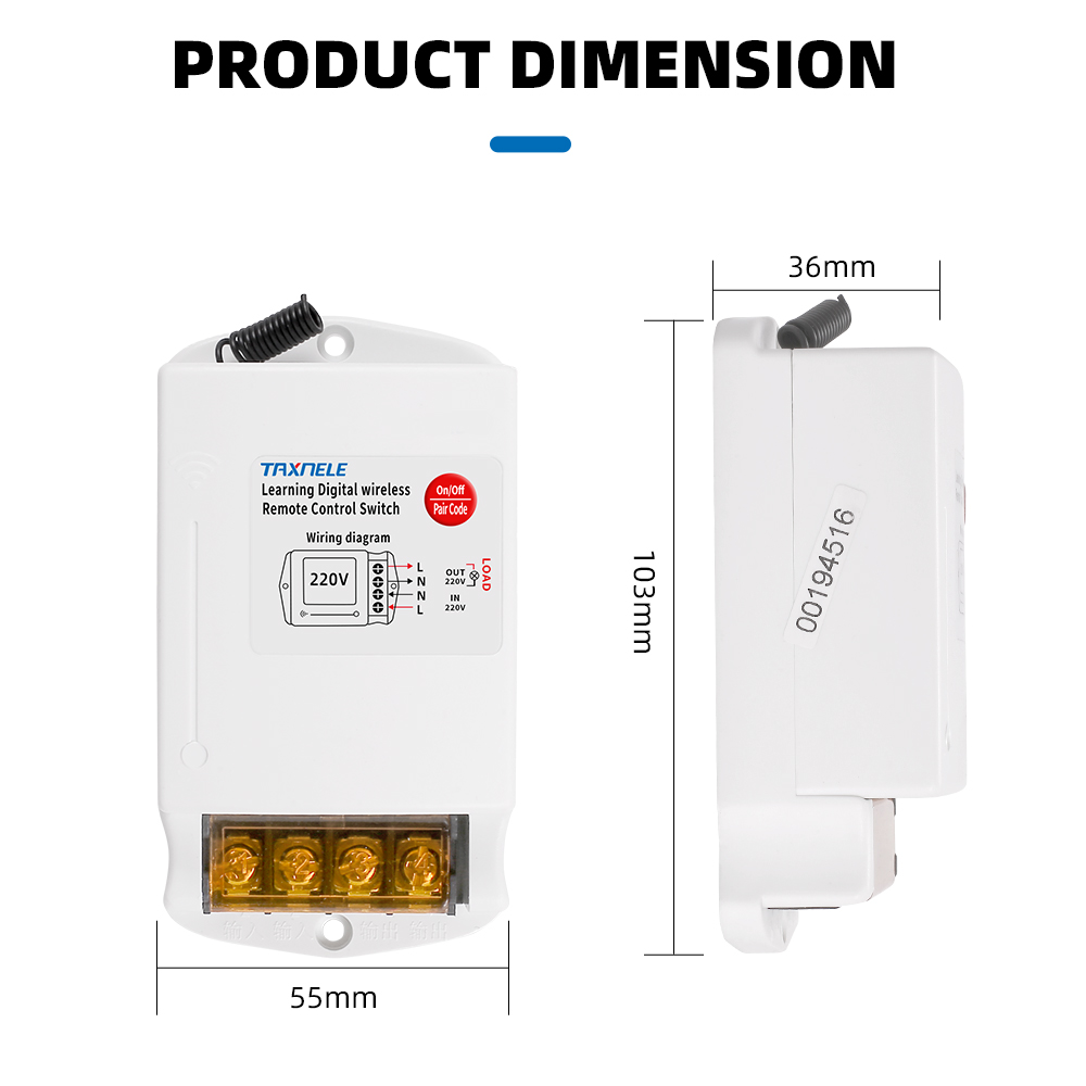 220V 380V Wasserpumpe drahtlose industrielle Fernbedienung Schalter intelligente Hochleistungs-Haushalts drahtlose elektrische Schalter