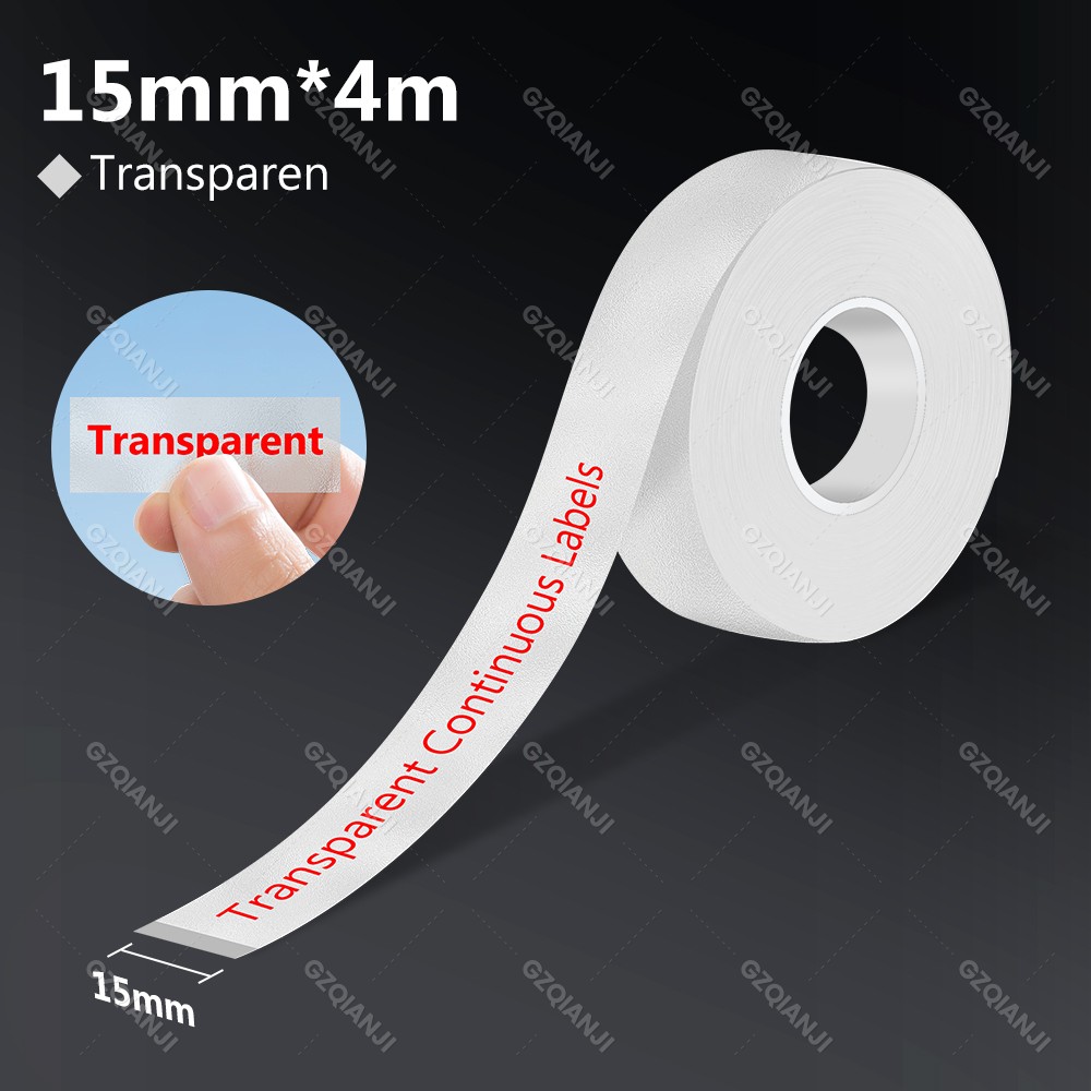Thermische Label Printer Marklife M1 & Doorlopend Kleur Label Papier (15Mm X 4M), Compatibel Voor P11/P12/P15/P50/Q30/D30 Label Maker: zwart op geel