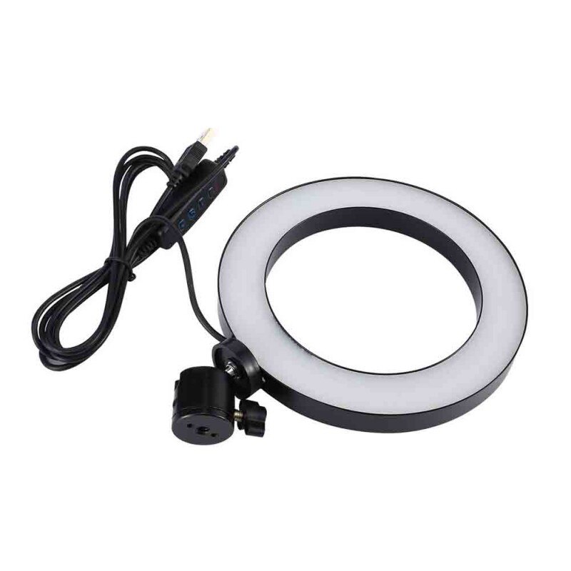 6 Inch led ring light photo ring lamp adjustable 3200-5600 K photographic self-timer video tape mini tripod USB plug