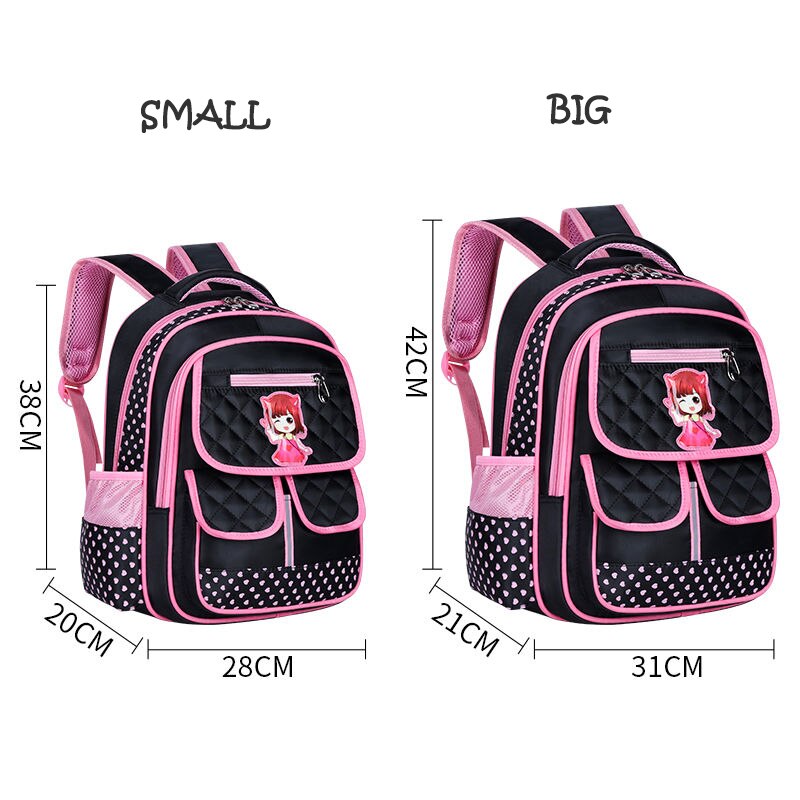 Kinder Schule Taschen für Mädchen Grundschule Rucksäcke Kind Prinzessin Orthopädische Schul Wasserdichte Große Kapazität Bookbag Mädchen