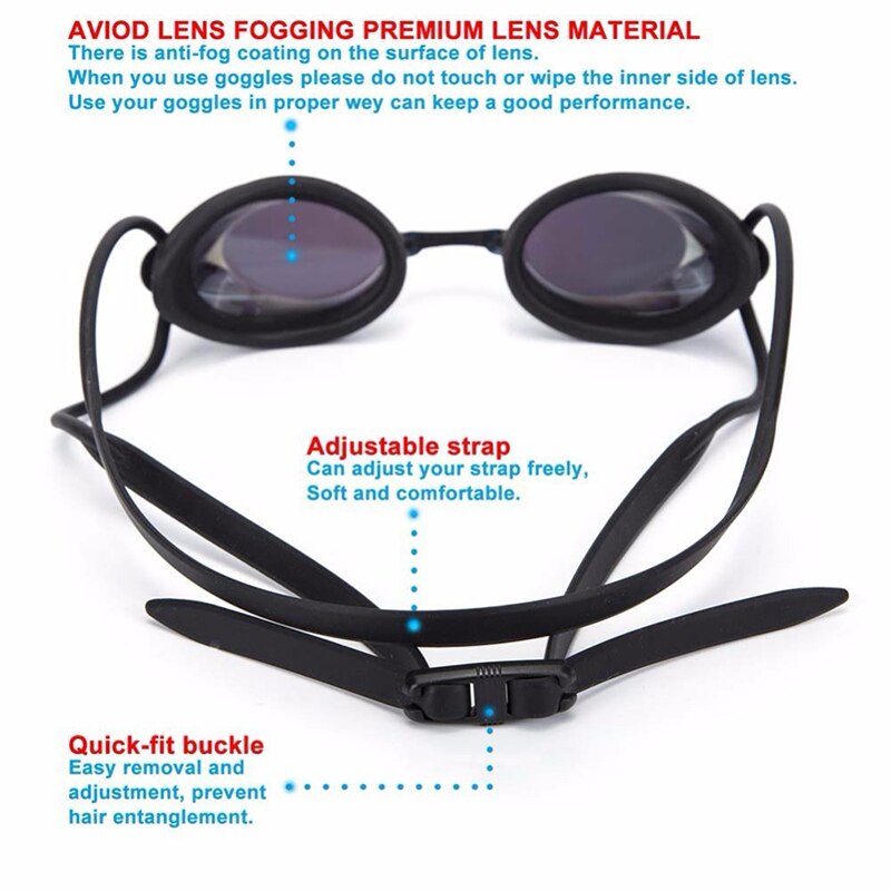 Mystyle Zwemmen Goggle Volwassen Verstelbare Galvaniseren Waterbestendig Anti-Fog Uv Bescherming Zwemmen Goggle 6 Kleuren Eyewear