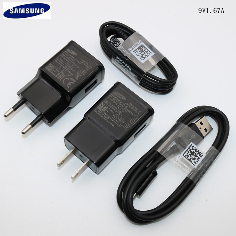 Samsung 9v1. 67a usb adaptável carregador rápido adaptador de carga rápida micro usbcable para galaxy s10 s10e s9 s8 mais nota 7 8 9 a8 a5 a7