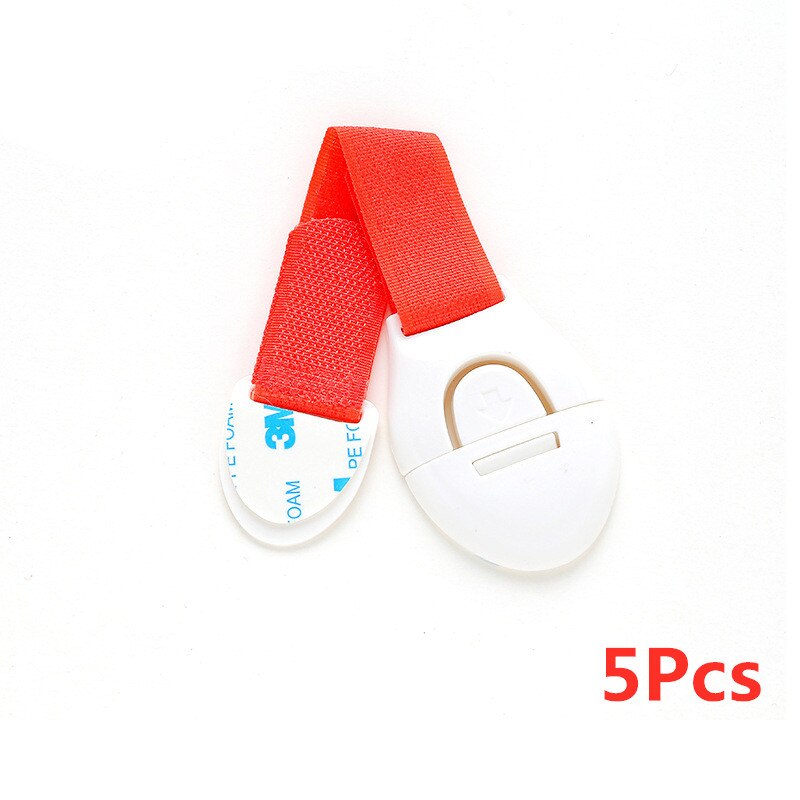 5Pcs/Lot Child Lock Protection Of Children Locking Doors For Children's Safety Kids Drawer Door Toilet Cabinet Cupboard Safety: Red