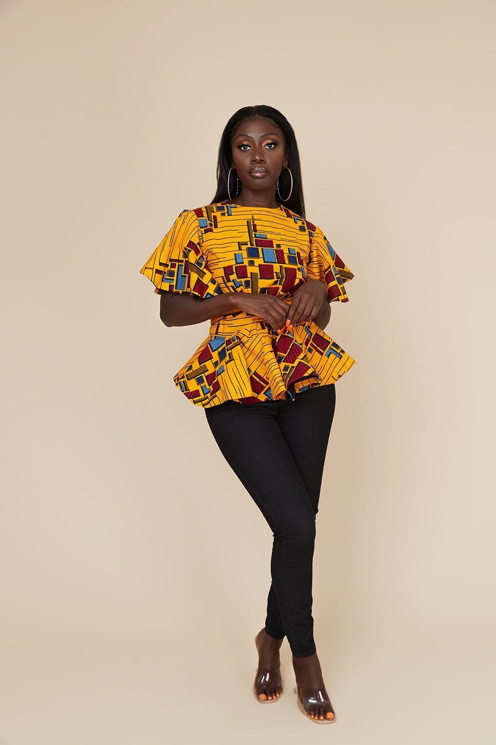 Ropa africana para mujer, Camiseta estampada de manga corta, primavera y verano,